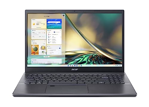 Acer Aspire 5 (A515-56-55E3) Laptop 15.6 Zoll Windows 11 - FHD IPS Display, Intel Core i5-1135G7, 8 GB DDR4 RAM, 512 GB M.2 PCIe SSD, Intel Iris Xe Graphics,Silber