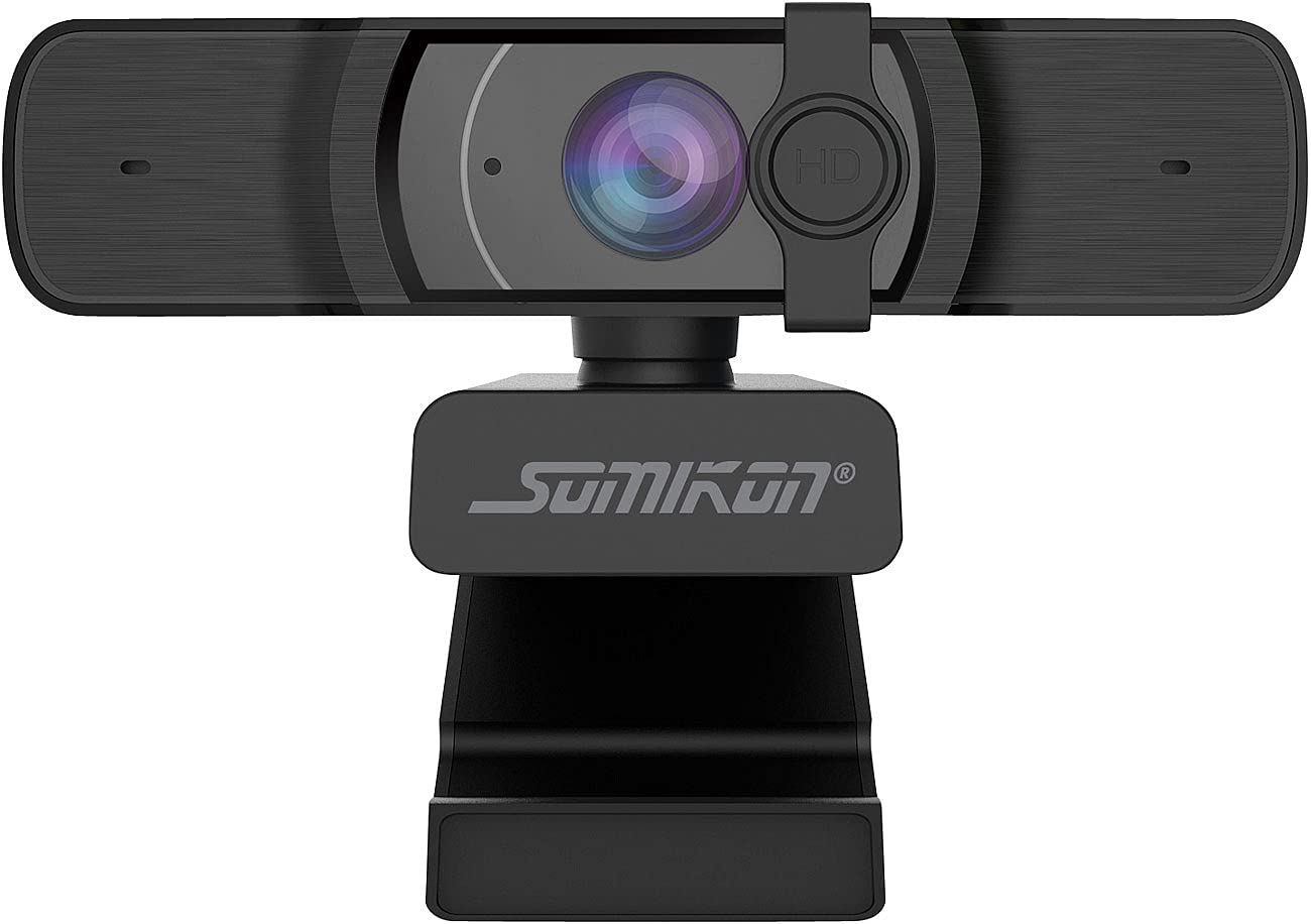 Somikon PC Kamera mit Mikrofon: Full-HD-USB-Webcam mit Autofokus und Dual-Stereo-Mikrofon, 60 B./Sek. (Webcam für Laptop, Kamera Webcam, Homeoffice)