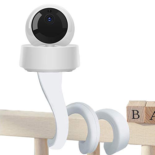 Dreamy 360 Grad Babykamera-Halterung mit 1/4 Gewindeloch kompatibel mit Arlo, Motorola, Hello Baby und den meisten universellen Monitorkameras ohne Kleben ohne Bohren (weiß)