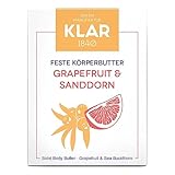 Klar Seifen feste Körperbutter, Grapefruit & Sanddorn, 60g (10)