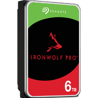 SEAGATE Ironwolf PRO Enterprise NAS HDD 6TB 7200rpm 6Gb/s SATA 256MB cache 8,9cm 3.5 24x7 für NAS & RAID Rackmount systems BLK (ST6000NT001)