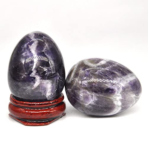 30X40mm Egg Shape Stone Natural Healing Crystal Kegel Massage Accessories Gemstone Reiki Home Decor,Amethyst,20 PCS