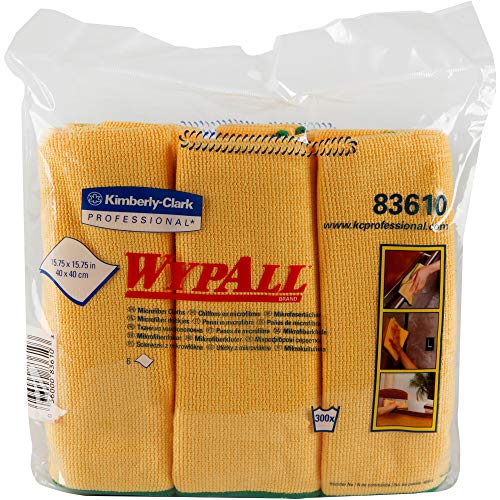 WypAll Mikrofasertücher 8394 – 4 Päckchen mit 6 Tüchern, gelb