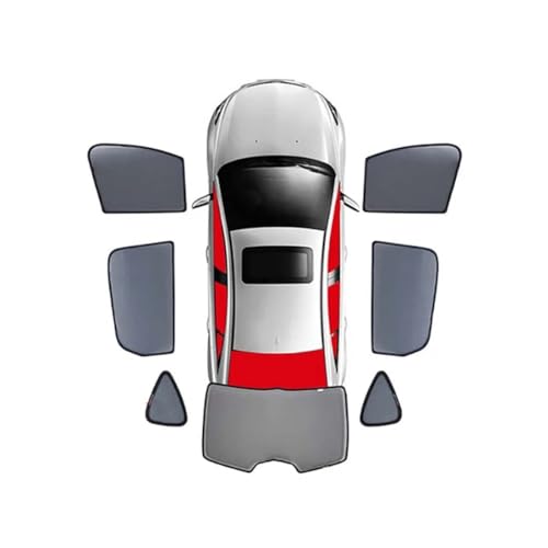 Auto-Sonnenschutz für BMW X1 F48 2016-2023, magnetischer Netzvorhang für die vordere Windschutzscheibe, hintere Seitenscheibe, Sonnenschutz, Visierschutz, Schattierung,F 7PCS Full Sets