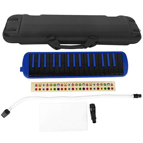 Melodica 32 Key, Blasinstrument Eingebaute Tastatur für Erwachsene, Schüler und Kinder als Geschenk(blue)