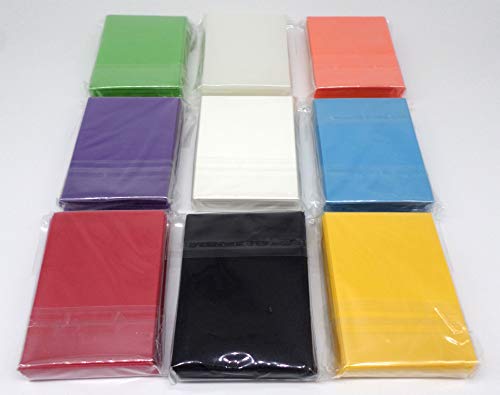 docsmagic.de 9 x 60 Double Mat Card Sleeves Small Size 62 x 89 - Black Red White Yellow Clear Light Blue Light Green Purple Orange - YGO - Mini Kartenhüllen