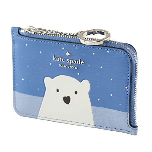 Kate Spade New York Wallet Arctic Friends L-zip Card Holder Wallet, Polar Bear