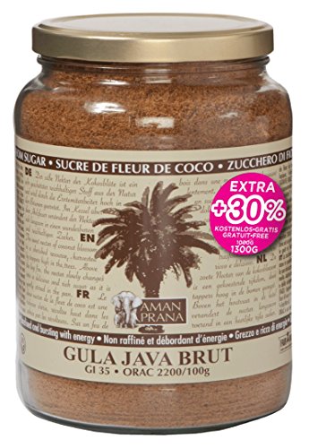 Aman-Prana , Gula Java Brut--Kokosblüten-Zucker Fairworld , 1000g
