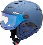 ALPINA JUMP 2.0 V - Sicherer, Stoßabsorbierender & Individuell Anpassbarer Skihelm Für Erwachsene, nightblue-denim matt, 52-54 cm