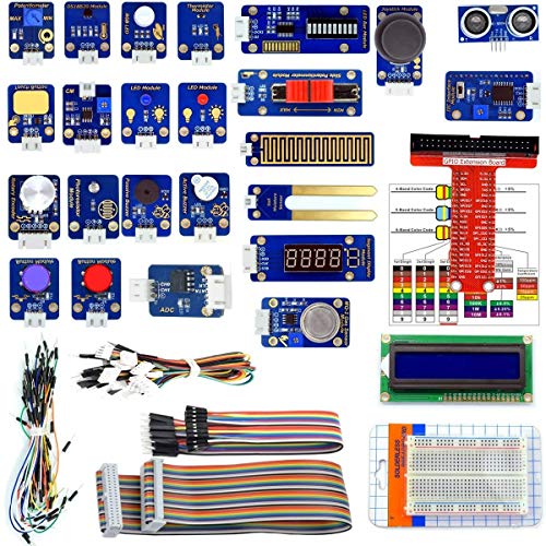 Adeept 24 Module Sensor Starter Kit f¨¹r Raspberry Pi 4/3/2 B/B +, DS18b20, Raspberry Pi Sensor Kit mit Tutorials, mit C- und Python-Code, 95 Seiten PDF-Handbuch