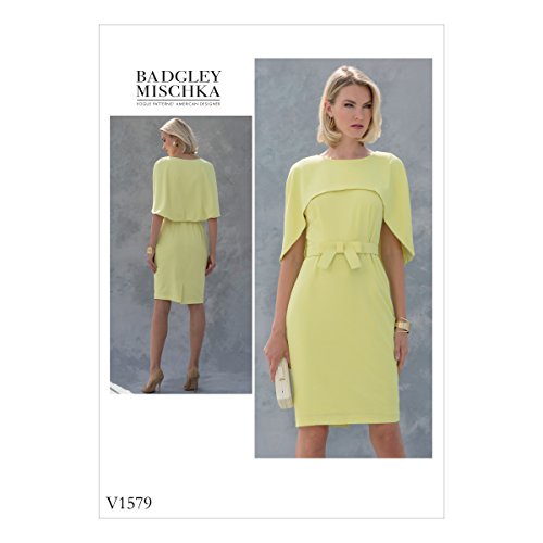 Vogue Patterns V1579A50 Dress Petite Kleid für Damen, Orange, 6-8-10-12-14