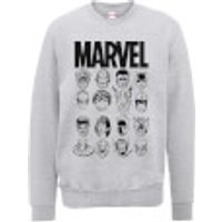 Marvel Multi Heads Männer Sweatshirt - Grau - XL - Grau