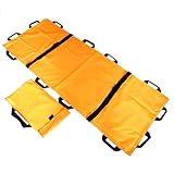 Oxford Folding Stretcher mit 12 Griffen wasserdicht faltbar/Notfall-Rettungs-Backstretcher mit Aufbewahrungstaschen für Krankenhaus, Klinik, Zuhause, Sportstätten, Krankenwagen,orange