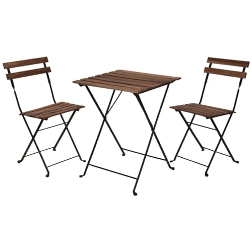 DYRJDJWIDHW bodensofa,palettenmöbel,gartenmöbel Rattan wetterfest,ProGarden Bistro-Set 3-TLG. SchwarzGeeignet für Garten, Swimmingpool, Wohnzimmer, Terrasse