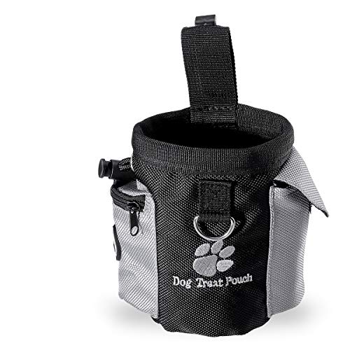 Futterbeutel für Hunde,Trainingsbeutel Hund,UEETEK Oxford Hände Frei Hund Treat Tasche mit Eingebautem Poop Tasche Spender ,12.5 * 8 * 12.5CM(L*W*H)