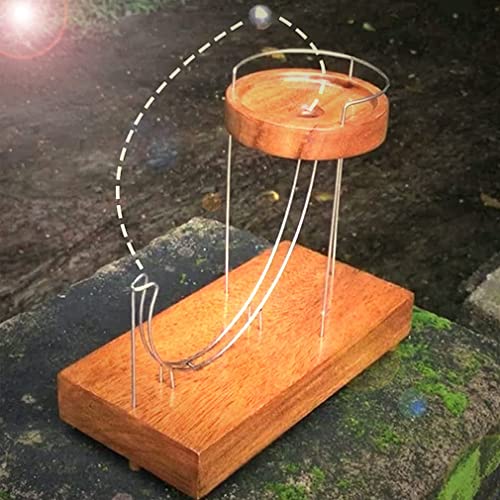 QiHhhh Kinetic Art-Rolling Ball Perpetuum Mobile Machine, Perpetual Motion Running Marble Machine FüR Tischdekoration, Holzskulptur BüRo Zuhause Schreibtisch
