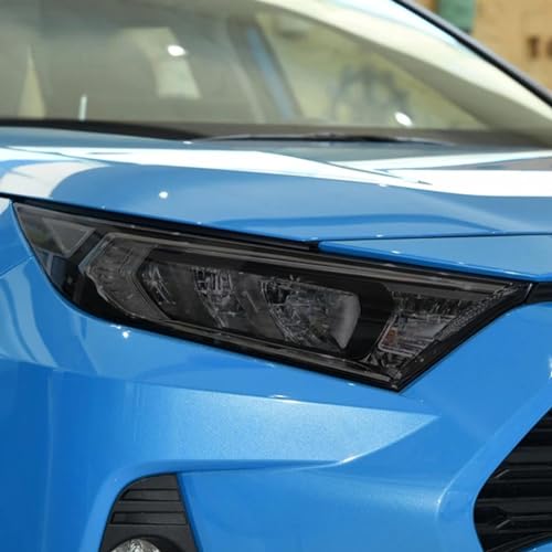 GLZHJ Passend für Toyota RAV4 2019 2020 XA50 Autoscheinwerfer Tönung Schwarz Schutzfilm Schutz Transparenter TPU-Aufkleber Zubehör