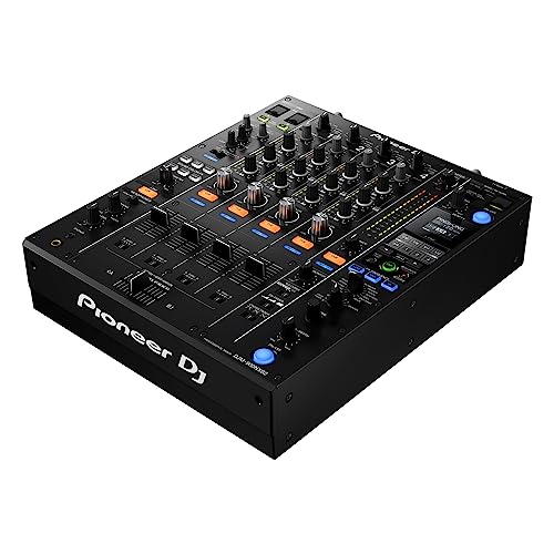 Pioneer DJ DJM-900NXS2 – 4-Kanal Digitaler DJ-Mixer mit analoger und digitaler I/O, 7 Klangfarben FX, 14 Beat FX, 3-Band-umschaltbare Iso EQs, Dual-USB-Konnektivität und ProDJ Link – Schwarz