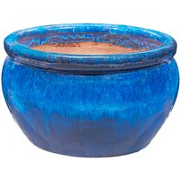 SILEX Pflanzkübel »Rondo«, Höhe: 35 cm, blau, Keramik