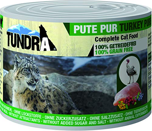 Tundra Katzenfutter Pute Pur, Nassfutter - Getreidefrei (36 x 200g)