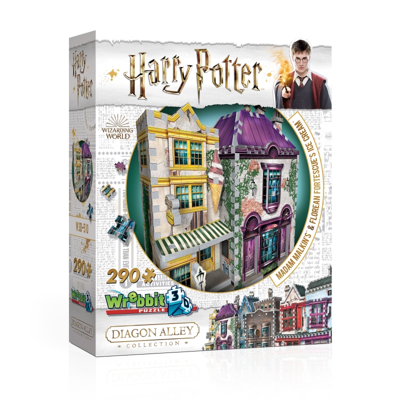 Wrebbit 3D 3D Puzzle - Harry Potter (TM) - Madam Malkin's & Florean Fortescue's Ice Cream 290 Teile Puzzle Wrebbit-3D-0510
