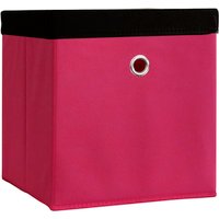 VCM 2er Set Faltbox Klappbox Sammelbox Stoffbox Regalbox Regalkorb Korb ohne Deckel Pink 28 x 27 x 27 cm "Boxas"