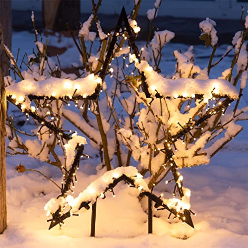 VOSS.garden LED-Stern, Gartenstecker, Weihnachtsstern Weihnachtsbeleuchtung, warmweiß 77cm