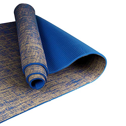 Yoga-Matte Fine Multifunktionale Matte Yoga Matte Non-Slip Jute Pvc Yoga Matte Natur Yoga Matte Dicke 5Mm Leinen Material Yoga Matte Übung Pad Hohe Dichte Weiches Material