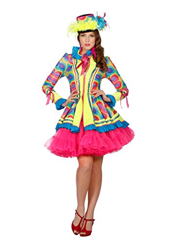 Wilbers & Wilbers Showkostüm Kostüm Show Tanz Zirkus Hippie 90er Neon Mantel Jacke Damen Karneval 40