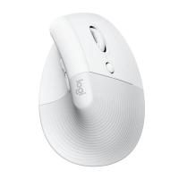 Logitech Lift ergonomische vertikale Maus für Rechtshänder (kabellos, weiß)