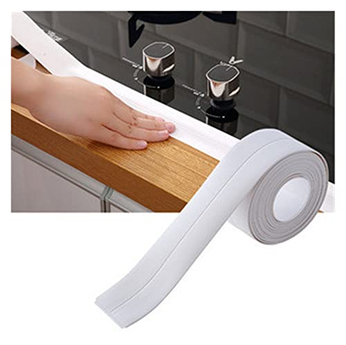 QSBVSO Badezimmer Küche Duschspüle Badesdicht Streifenband weiß PVC Selbstklebende wasserdichte Wandaufkleber Waren Compatible With Zuhause und Komfort (Color : 16, Size : 3.2M X 3.8 CM)