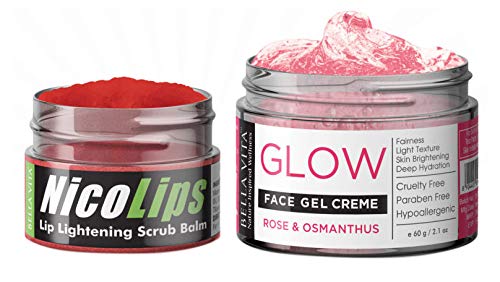 Lip Lightening Scrub Lippenbalsam & Rose Fairness Gesichtscreme Combo