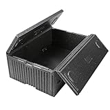 Thermo Future Box Faltbox schwarz, Kühlbox, Isolierbox EPP, 33l, platzsparend faltbar