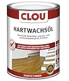 CLOU Hartwachsöl farblos: 2 in 1 Grundierung & Finish für Arbeitsplatten, Parkett, Treppen und Möbel im Innenbereich, 2,50 L