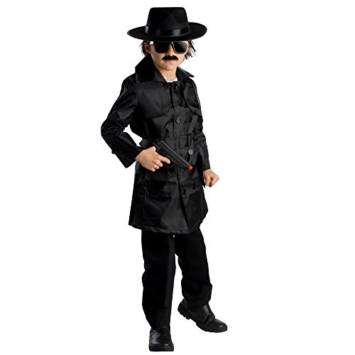 Dress Up America 785-T4 Spionageagentenkostüm für Jungen Größe, Schwarz, 3-4 Jahre (Taille: 66-71 Höhe: 91-99 cm)