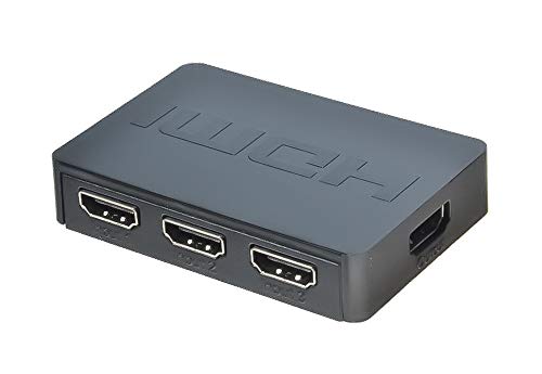PremiumCord HDMI Umschalter 3:1 mit Fernbedienung, Video Auflösung Full HD 1080p 60Hz, 3D, HDCP, Farbe grau
