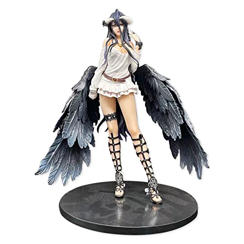 Japanische Anime Figur Overlord III Albedo Hochzeitskleid Blumenball Reinweiß Teufel Elegant Mädchen PVC Figur Spielzeug Limited Edition Puppe Geschenk Modell Dekoration