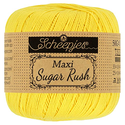 Scheepjes - Scheepjes 280 Zitrone Maxi Sugar Rush Garn - 10x50g