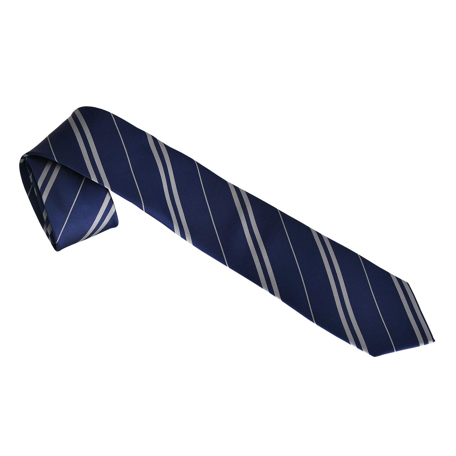 Elbenwald Harry Potter Krawatten im Ravenclaw Design gestreift für Herren & Damen 135 cm in Geschenkbox blau