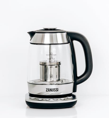 Zanussi KEZ37 Teekocher, 1,7 l, 2-in-1 Wasserkocher und Teekanne, sicher, transparent