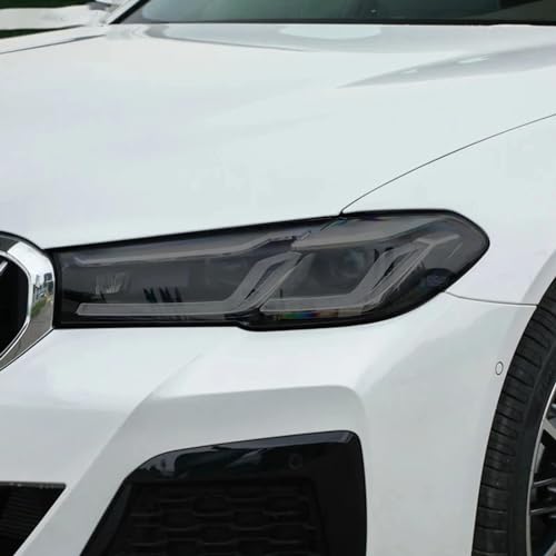 GLZHJ Passend für BMW 5er Verband G30 G31 2020 2021 HD Autoscheinwerfer Schutzfolie Tönung TPU Aufkleber Auto Scheinwerfer Folie
