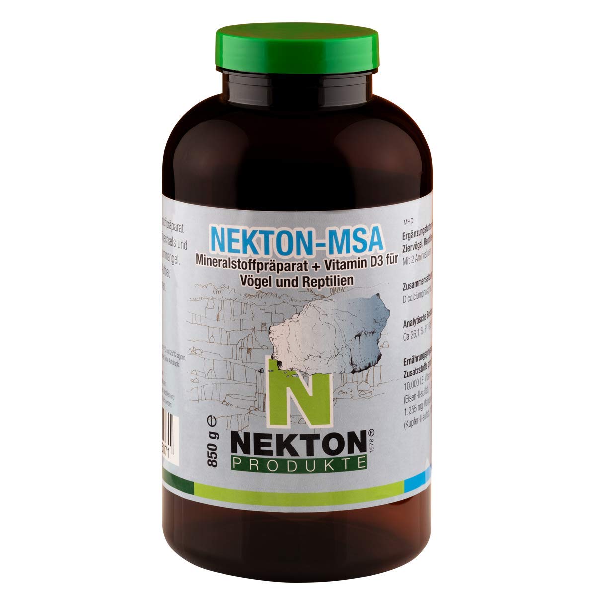 NEKTON-MSA | Hochwirksames Mineralstoffpräparat für Ziervögel, Reptilien und Amphibien | (850g)