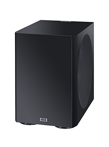 HECO SCHRAUBEN Heco Elementa Sub 3830A, aktiver Kompakt-Subwoofer mit 38 cm Bassradiator, Schwarz/seidenmatt, Neu