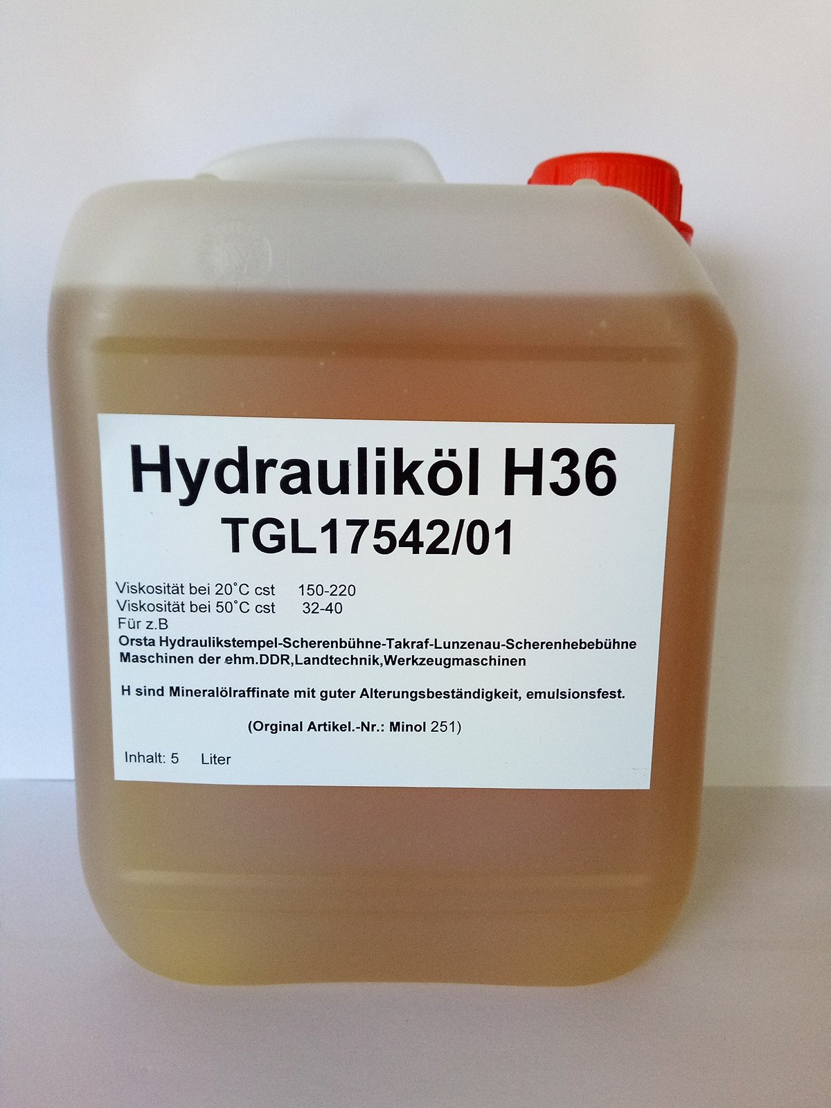 East Germany Oil Hydrauliköl H36