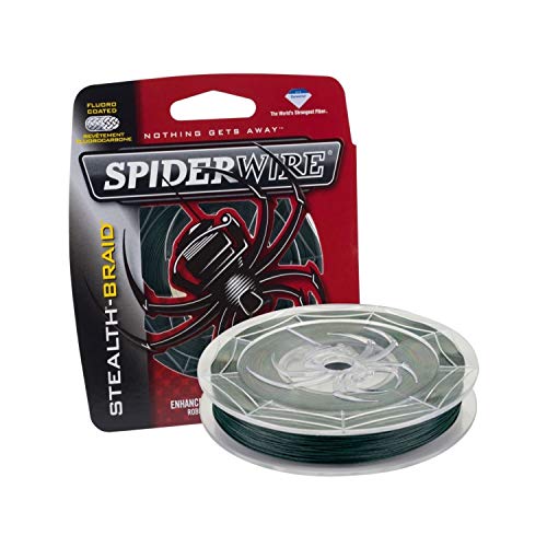 Spiderwire Unisex-Erwachsene 1339753 Stealth Braid Superline Schnurspule, 500 Yards, 0,04 cm Durchmesser, 2,7 kg Bruchfestigkeit, Moosgrün, 6lb-500yd