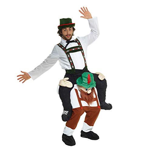 Morph Oktoberfest Huckepack Kostüm für Erwachsene, Lederhosen Verkleidung Damen Herren