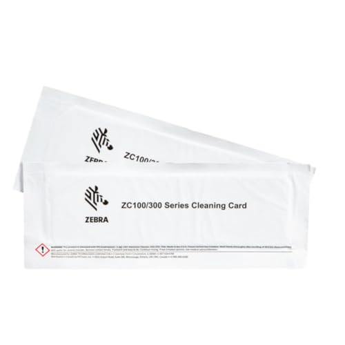 Zebra Cleaning Card Kit ZC100/300,5000 Printed Cards, 105999-311 (ZC100/300,5000 Printed Cards)