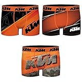 KTM by Freegun Boxershorts für Herren Unterwäsche Polyester Pant Men´s Boxer 3 er Pack, Bekleidungsgröße:S, Modelle:Set 3