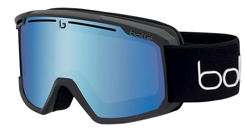 bollé - MADDOX Black Corp Matte - Light Vermillon Blue Kat 1, Skibrille, Medium, Unisex Erwachsene