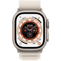 Apple Watch Ultra - 49 mm - Titan - intelligente Uhr mit Alpine Loop - Stoff - Starlight - Bandgröße: M - 32 GB - Wi-Fi, LTE, UWB, Bluetooth - 4G - 61.3 g